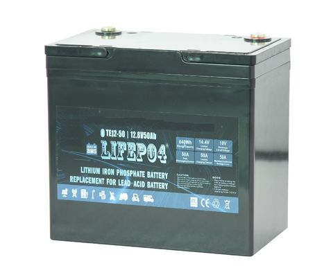 ABS पोर्टेबल बैकअप पावर लिथियम बैटरी Lifepo4 12v 50ah