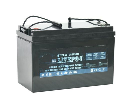 पोर्टेबल 24v 50ah Lifepo4 बैटरी लिथियम बैटरी पैक