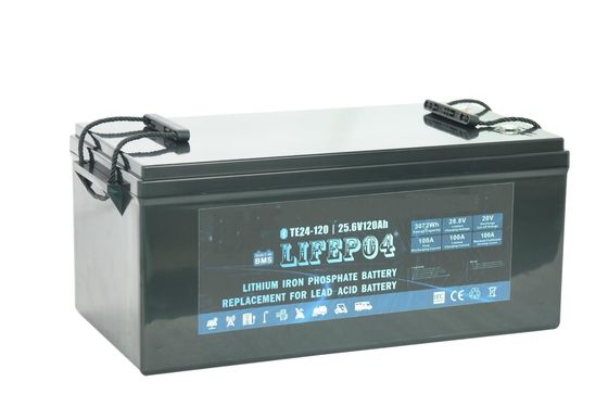 बैकअप पावर के लिए पोर्टेबल 24V 100AH ​​Lifep04 लिथियम बैटरी