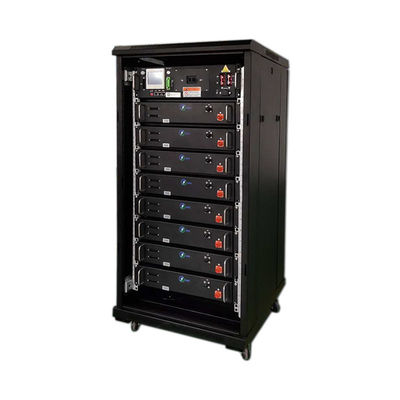 सोलर सिस्टम के लिए 51.2V 100AH ​​बैटरी रैक 4800wh बैटरी रैक सिस्टम